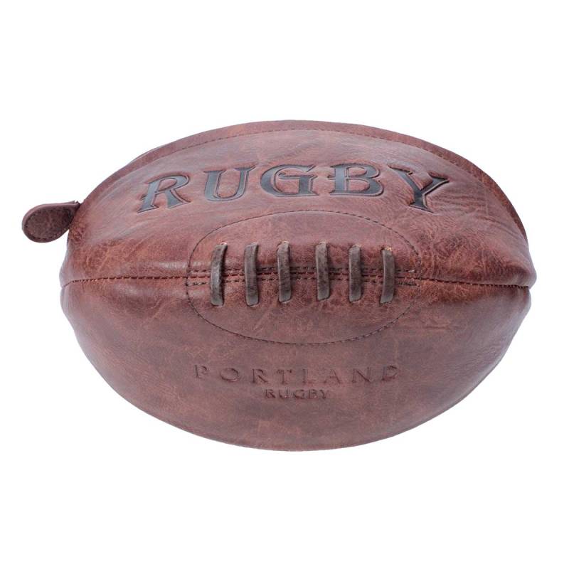 Heritage Vintage Leather Look Rugby Washbag