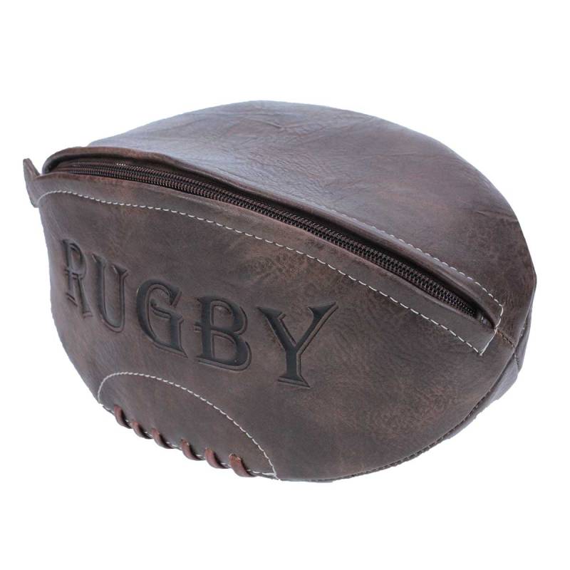 Heritage Vintage Leather Look Rugby Washbag