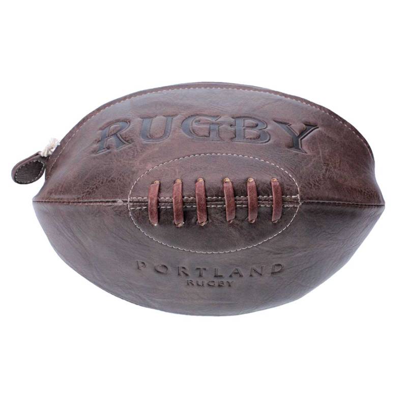 Heritage Vintage Leather Look Rugby Washbag