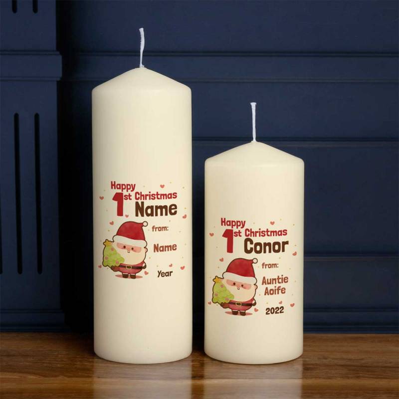 Happy 1st Christmas - Personalised Candle