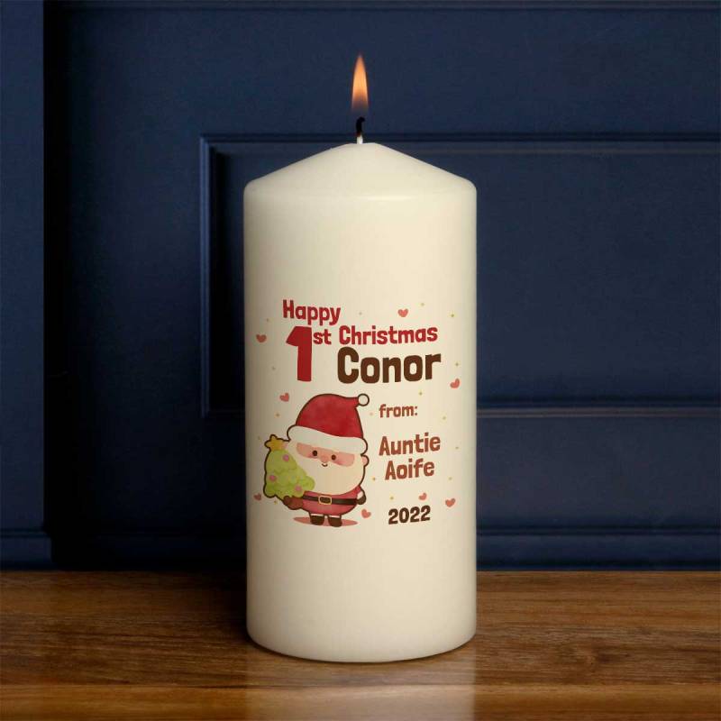 Happy 1st Christmas - Personalised Candle