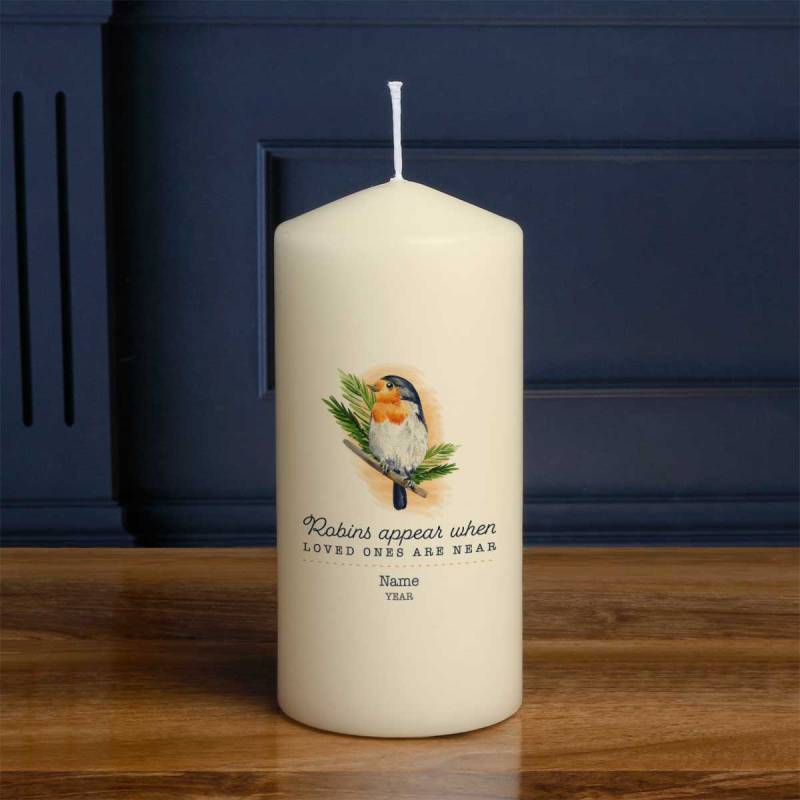 Robins Appear When Loved Ones Are Near New - Personalised Candle