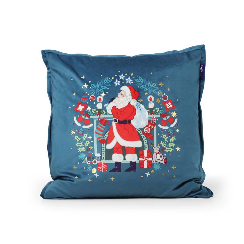 Christmas Cushion - Santa With Sack