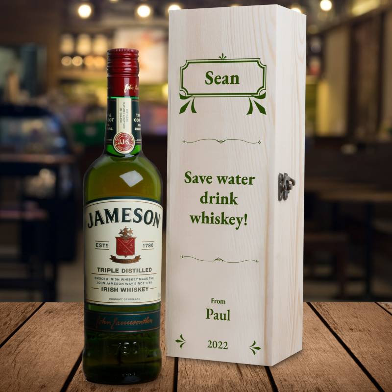 Any Text - Personalised Whiskey Wooden Box