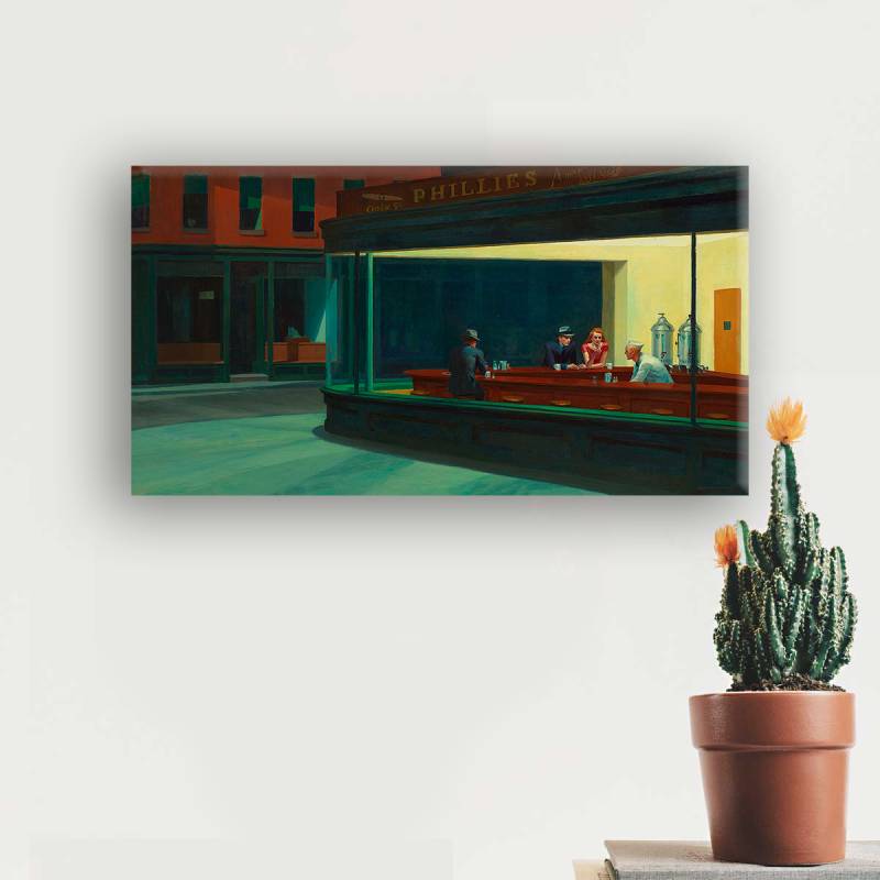 Nighthawks by Hopper - Stretched Canvas