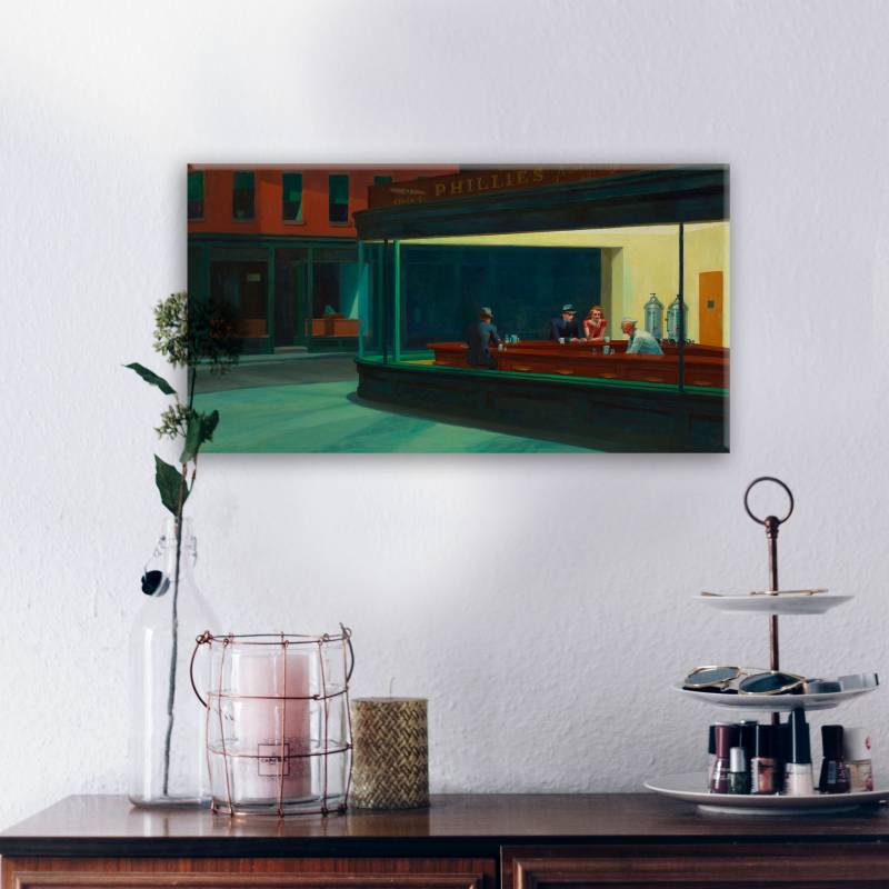 Nighthawks by Hopper - Stretched Canvas