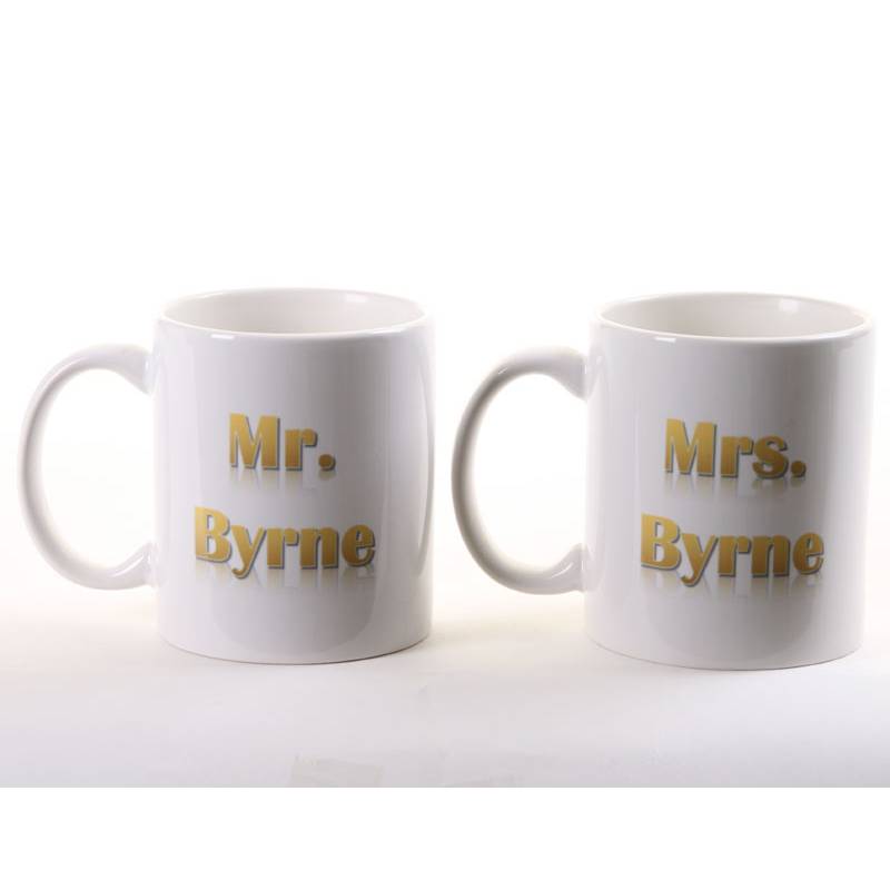 Mr and Mrs Happily Married Personalised Mugs