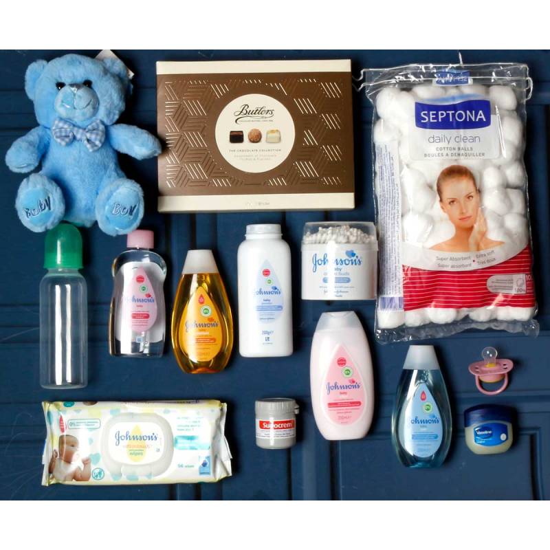 Baby Pamper and Bathtime Hamper (Blue)