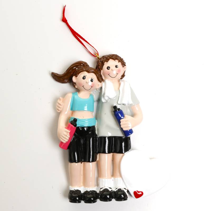 Personalised Christmas Ornament - Workout Couple