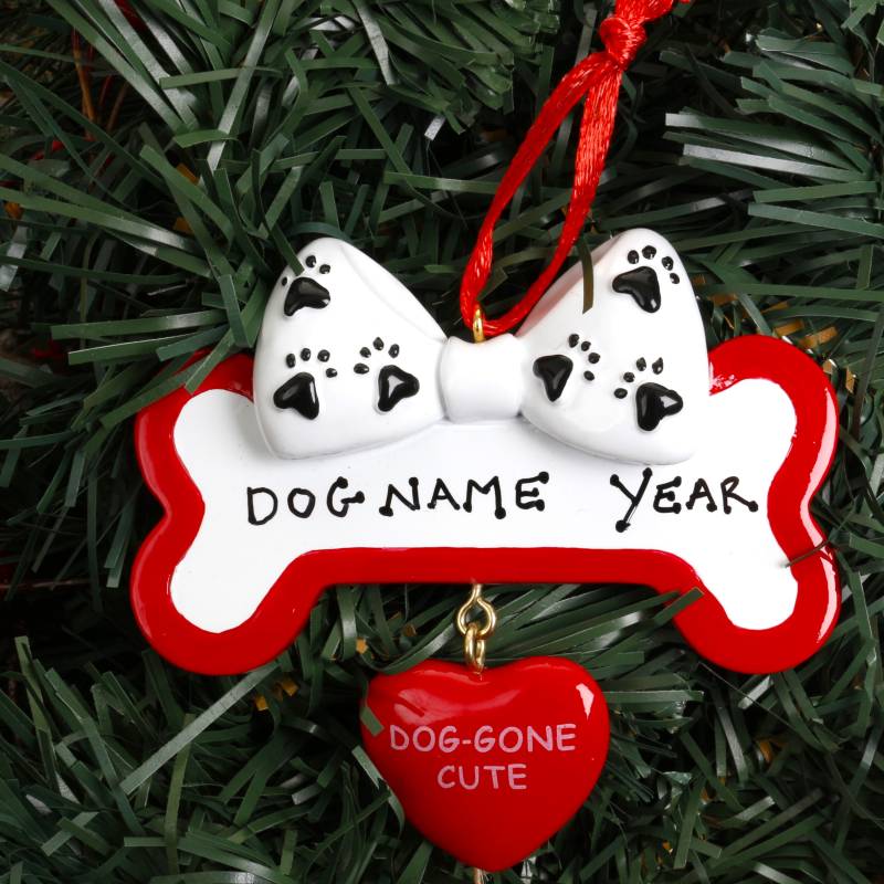 Personalised Christmas Ornament - Dog Gone Cute Bone