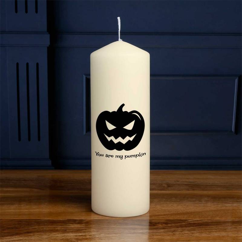 Pumpkin Silhouette - Personalised Candle