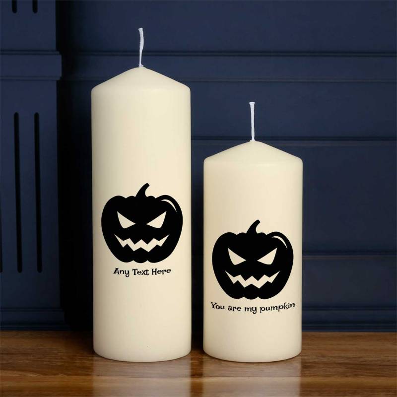 Pumpkin Silhouette - Personalised Candle