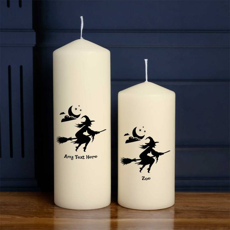 Witch Silhouette - Personalised Candle