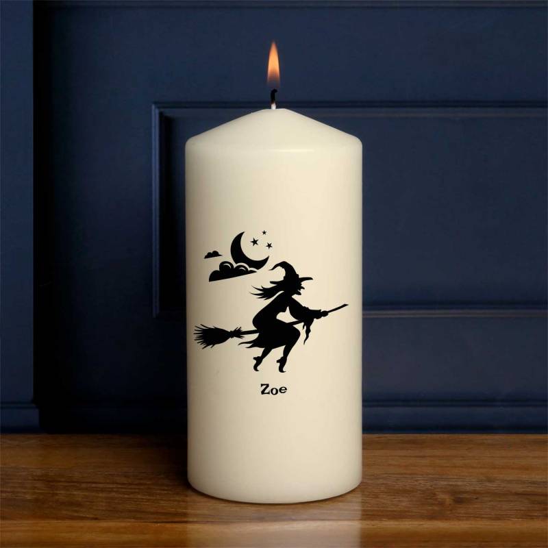 Witch Silhouette - Personalised Candle