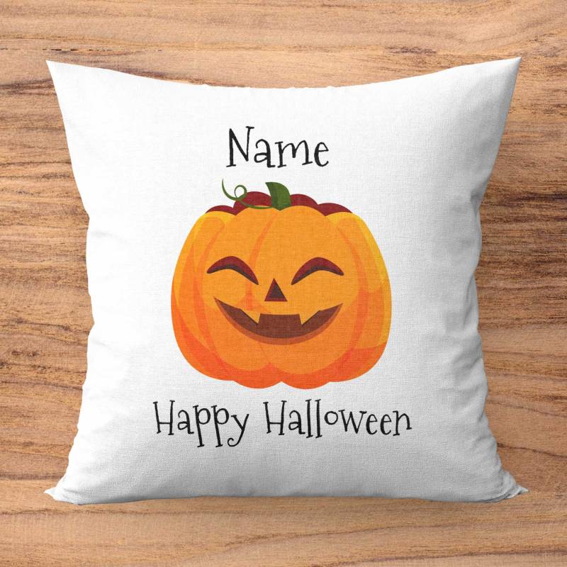 Pumpkin Smile Personalised Cushion Square