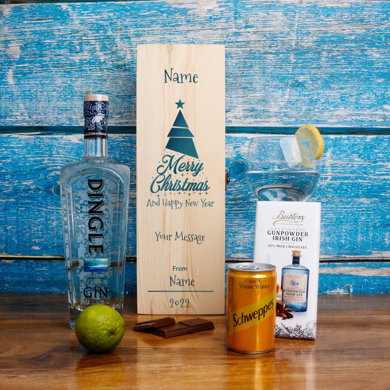 Merry Christmas - Personalised Gin Box