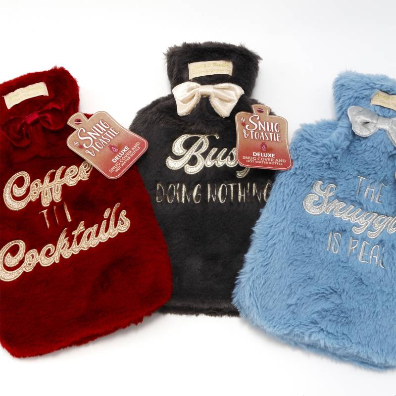 Slogan Plush Hot Water Bottle