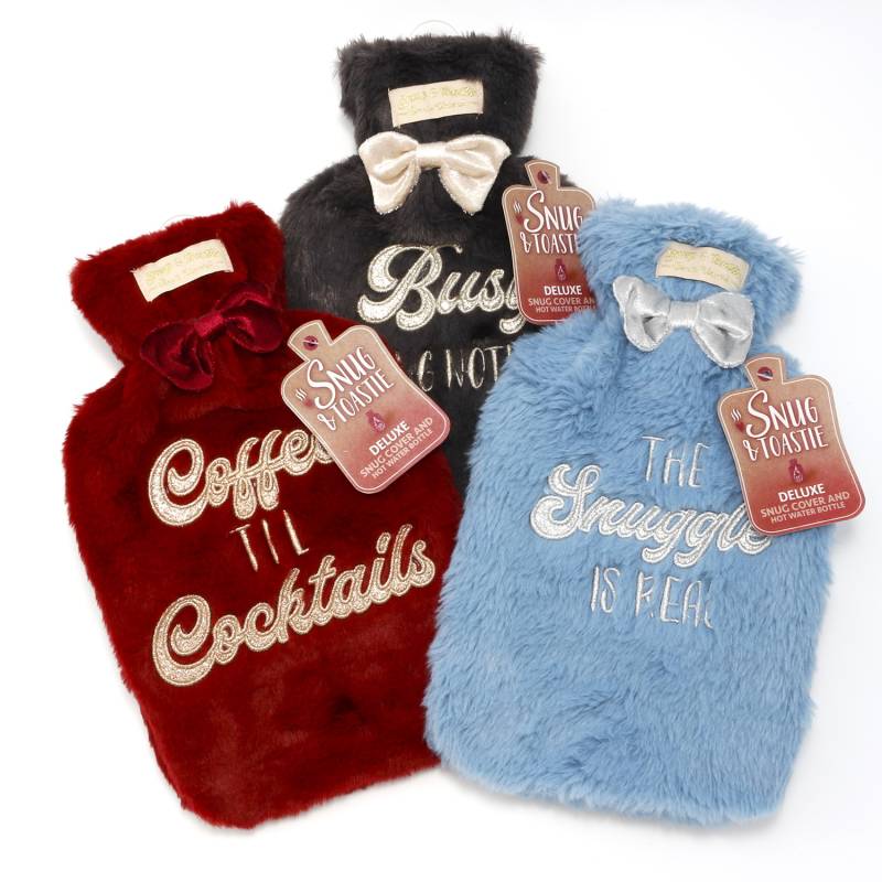 Slogan Plush Hot Water Bottle