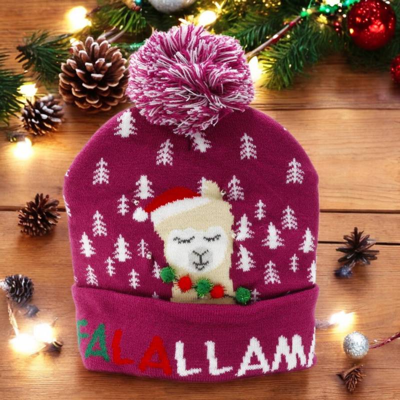 Novelty Christmas LLama LED Hat