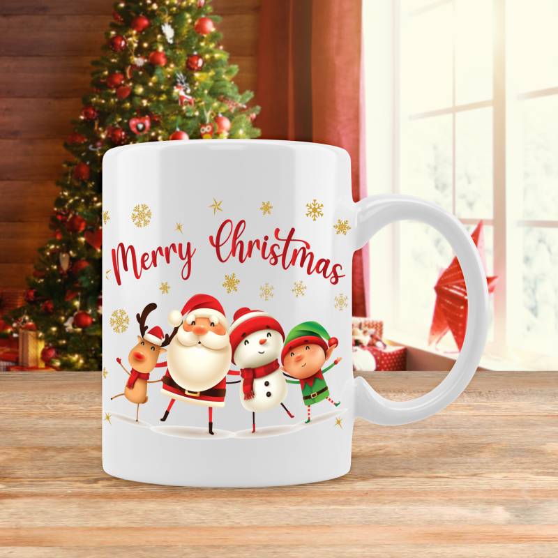 Name's Christmas Eve Mug Santa's Friends - Personalised Mug_DUPLICATE