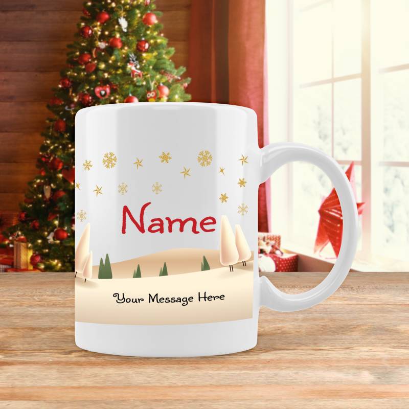 Any Name and Message Christmas Mug Santa's Friends - Personalised Mug