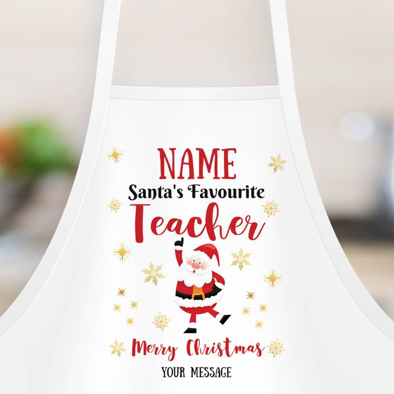 Santa's Favourite Teacher - Personalised Apron