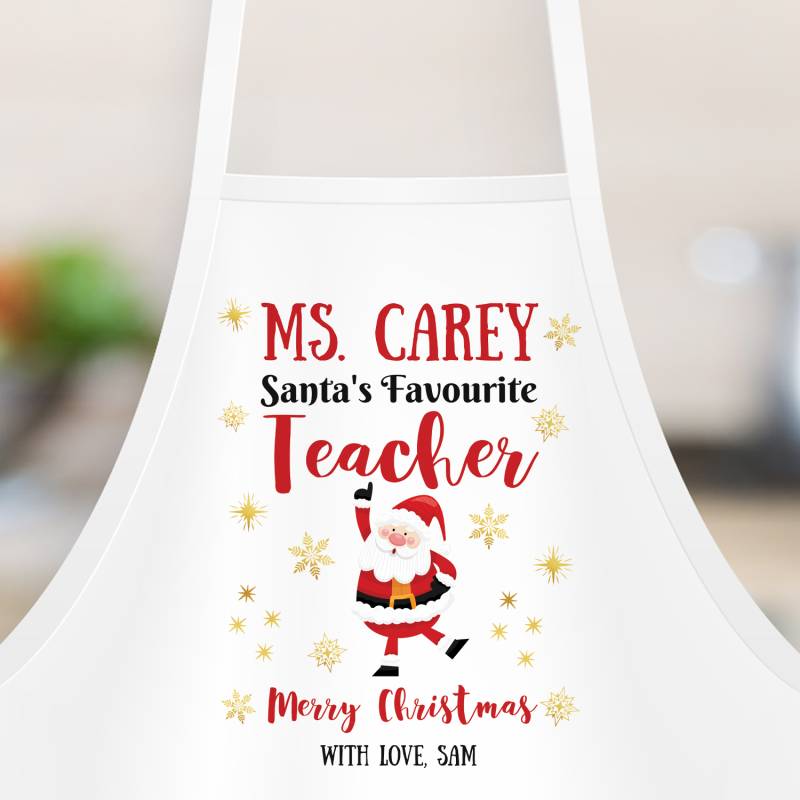 Santa's Favourite Teacher - Personalised Apron