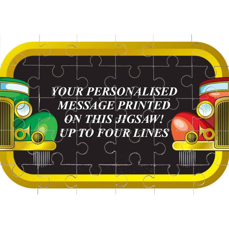 Personalised Reg Plate Greeting Jigsaw