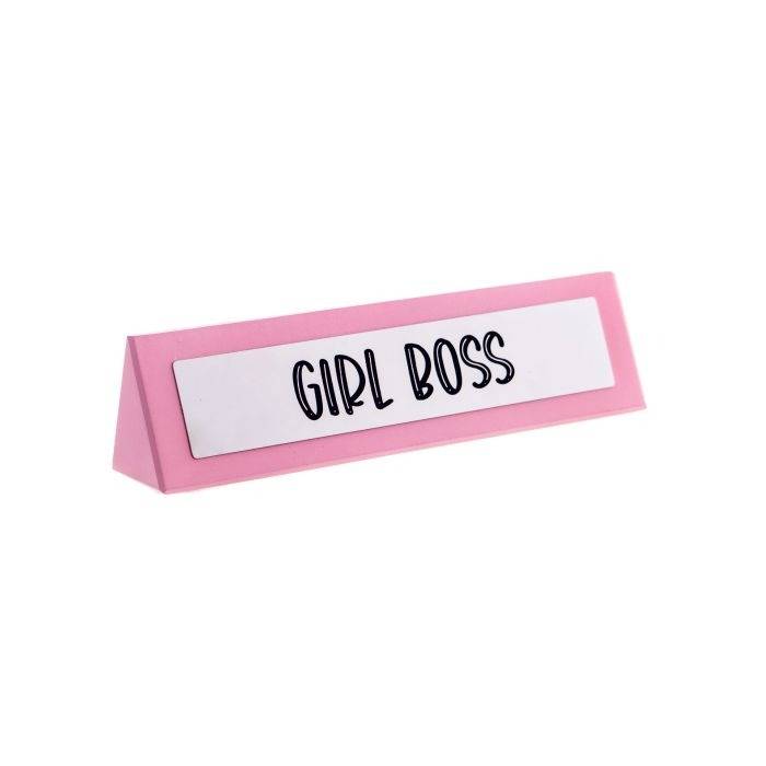 Wooden Desk Sign - Girl Boss