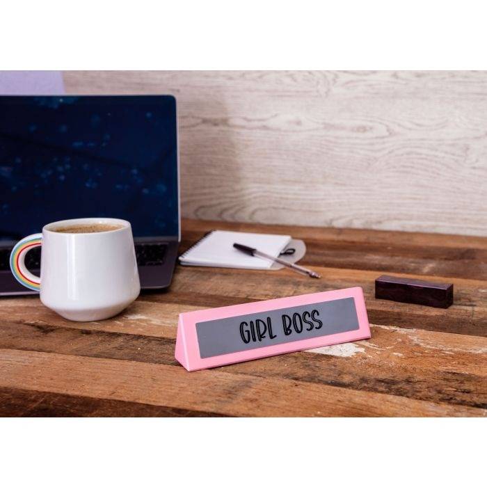 Wooden Desk Sign - Girl Boss