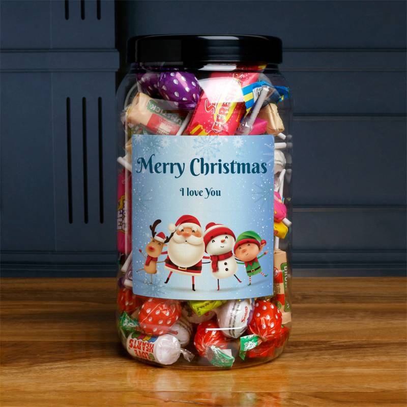 Santa's Frends - Personalised Sweets Jar