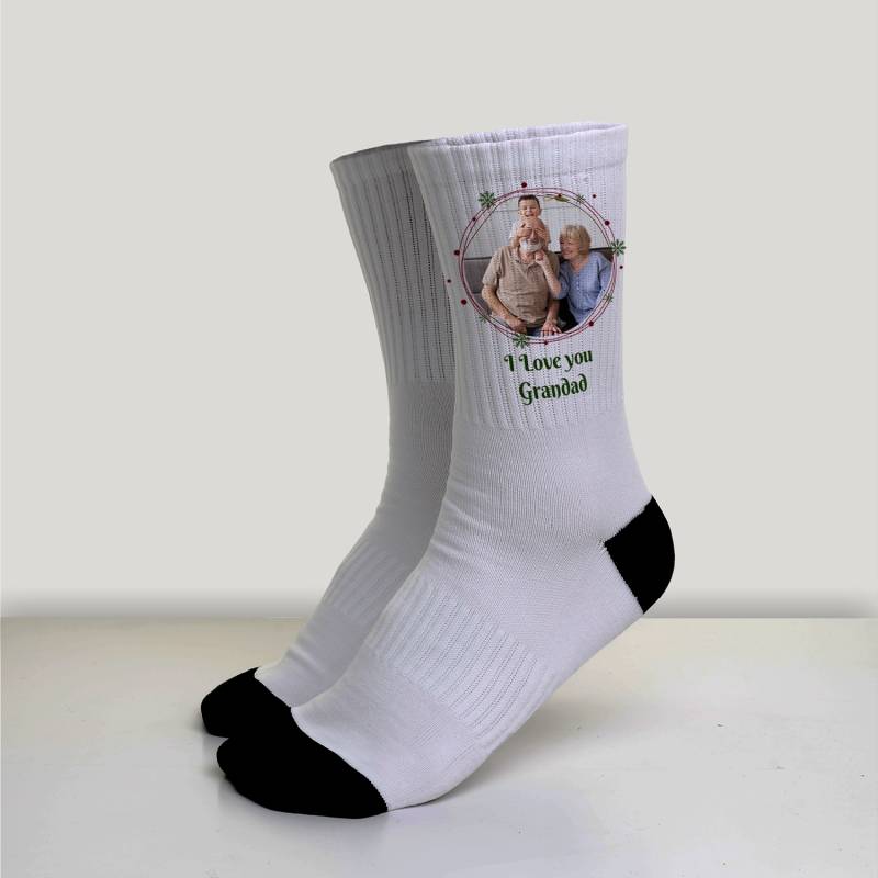 Any Photo and Message - Personalised Christmas Socks