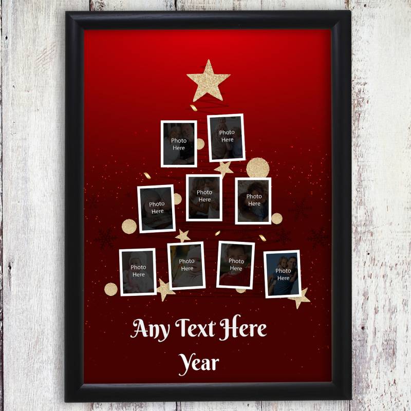 Christmas Family Tree Personalised Poster