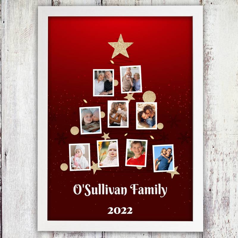 Christmas Family Tree Personalised Poster