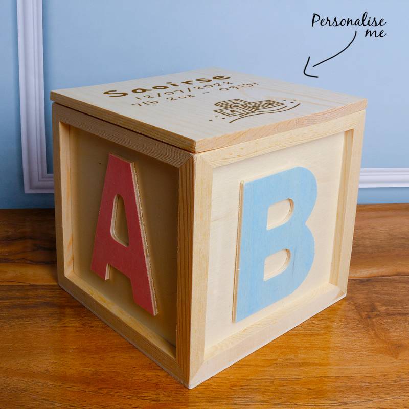 Child Name and Any Text - Personalised Letter Block Box