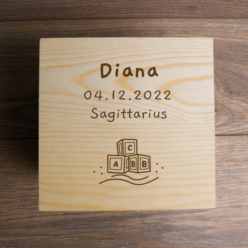 Child Name and Any Text - Personalised Letter Block Box