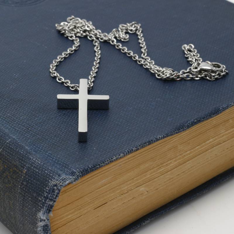 Silver Cross Necklace from Dubh Linn