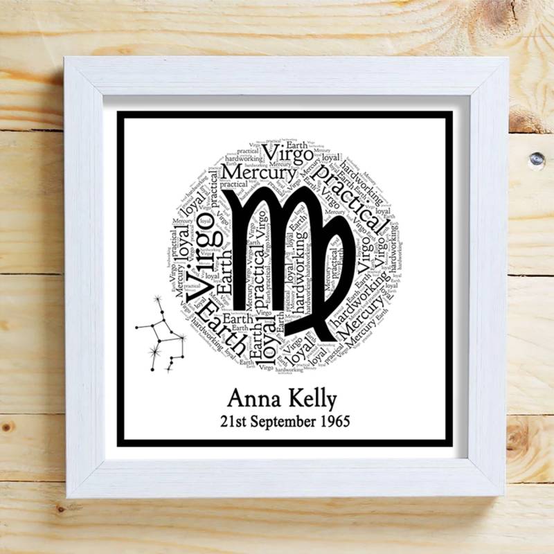 Zodiac Signs Word Cloud Box Frame