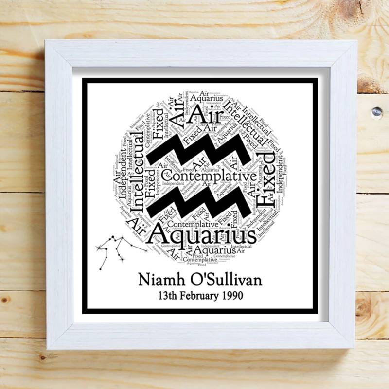 Zodiac Signs Word Cloud Box Frame