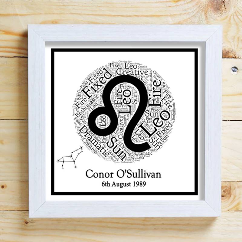 Zodiac Signs Word Cloud Box Frame