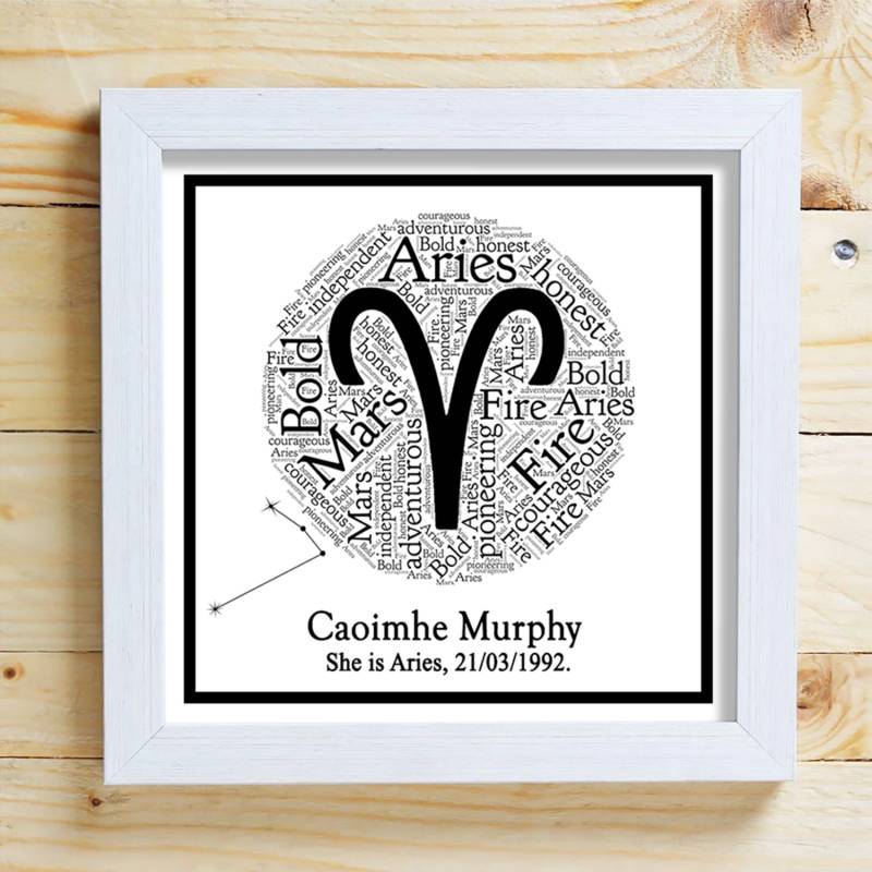 Zodiac Signs Word Cloud Box Frame