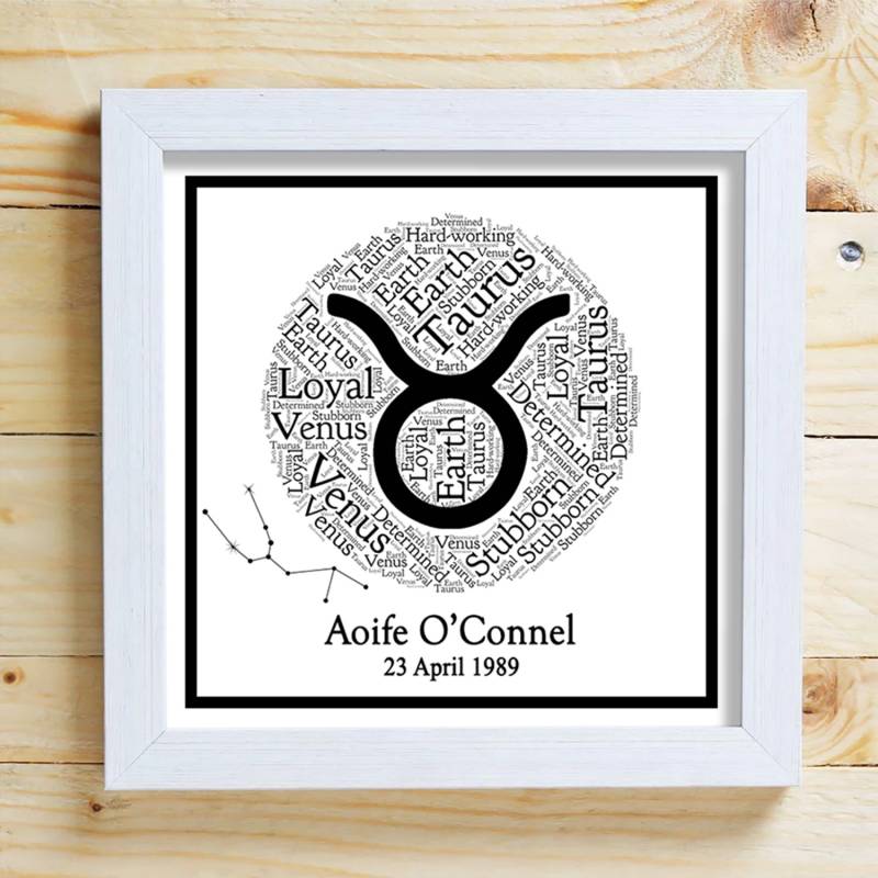 Zodiac Signs Word Cloud Box Frame