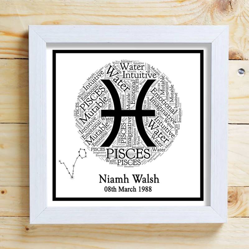 Zodiac Signs Word Cloud Box Frame