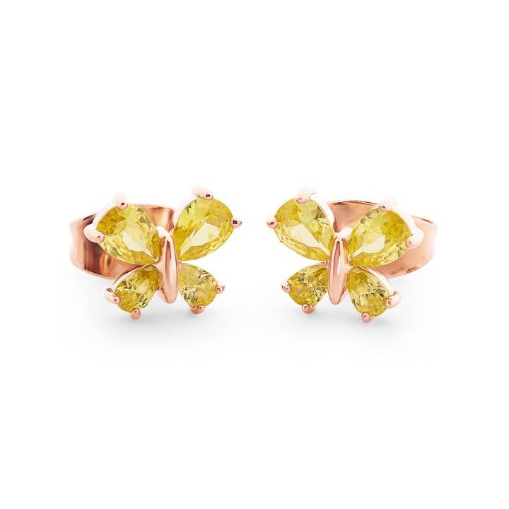 Tipperary Butterfly Butterfly Yellow Stud Earrings