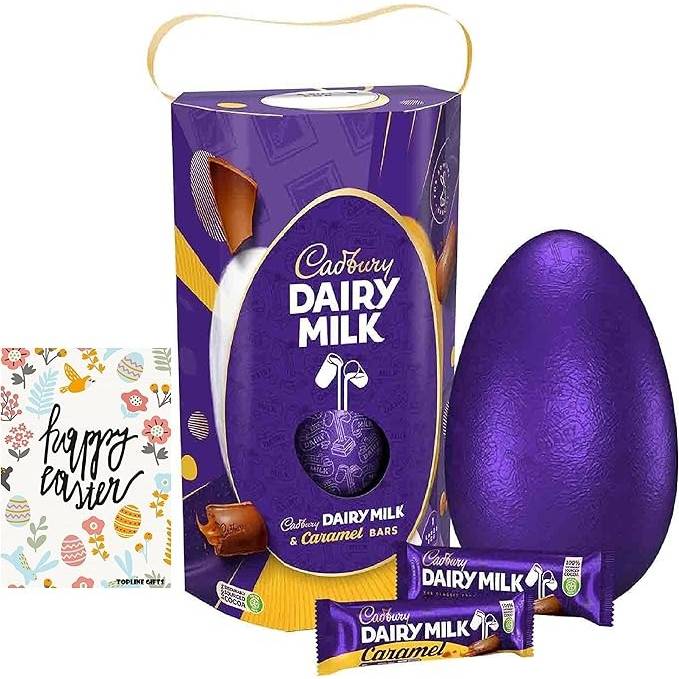 Cadbury's Dairy Milk Egg & 2 Caramel Bars 245g