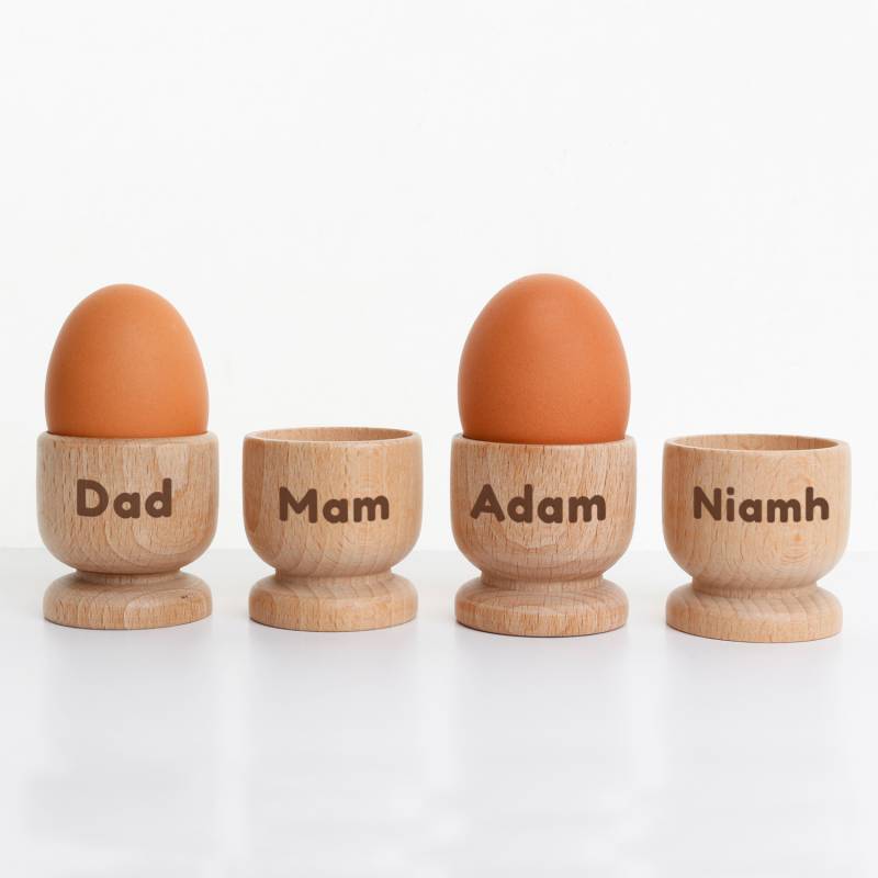 Any Name Chicken Design - Personalised Egg Cup (Set of 4)