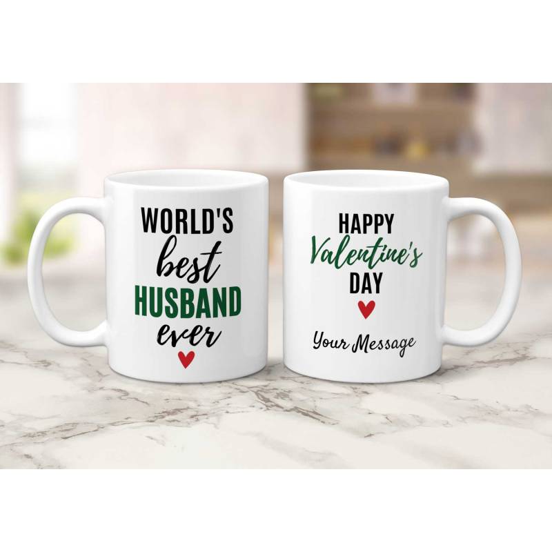 World's Best Husband Ever Happy Valentines Day - Personalised Mug