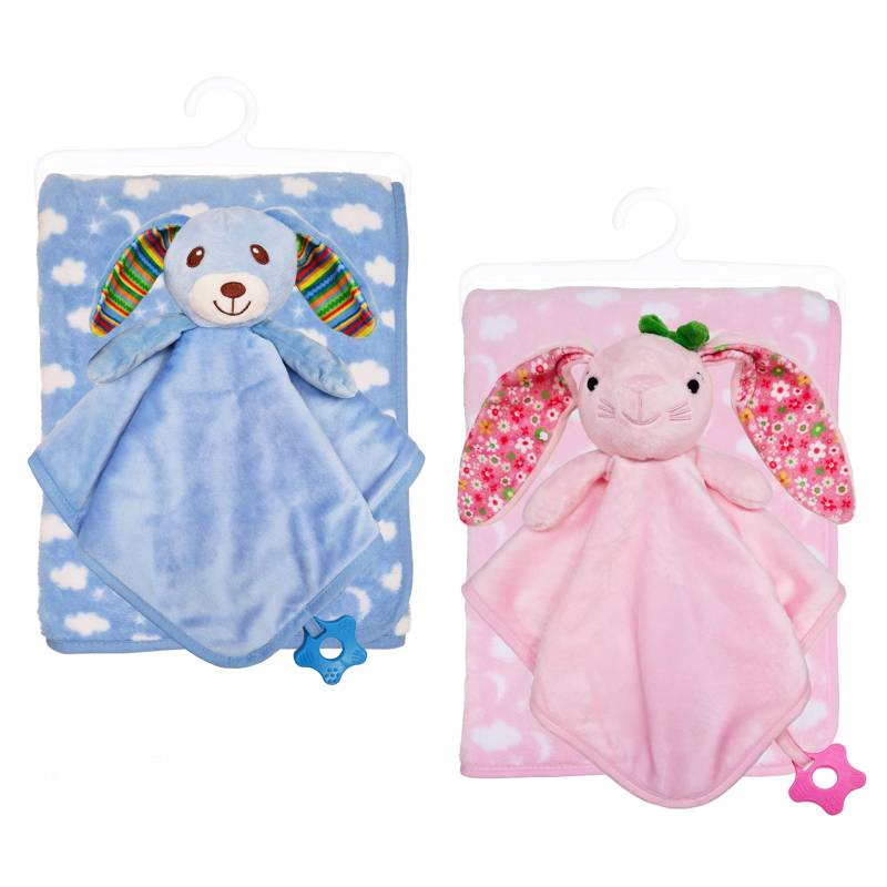 Personalised Puppy & Bunny Comforter Set