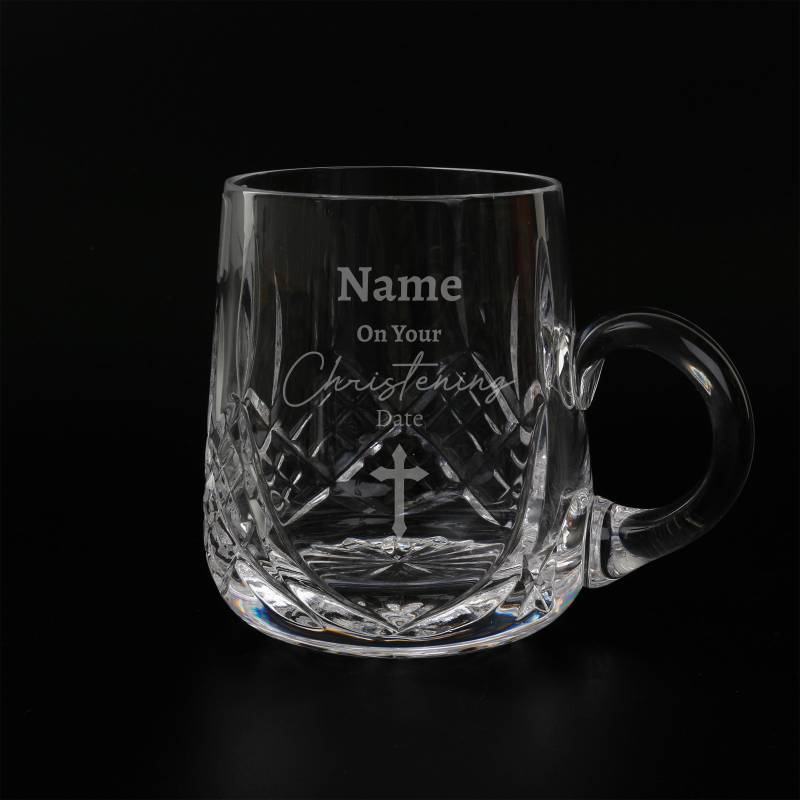 On your Christening Personalised Tankard Glass