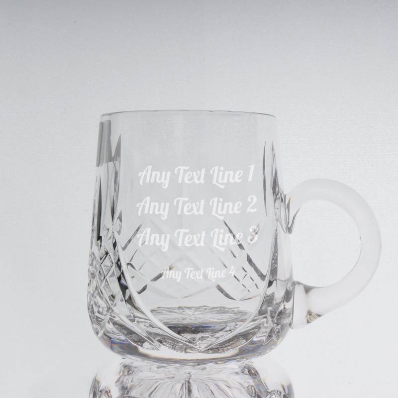 Any Text Personalised Christening Tankard Glass